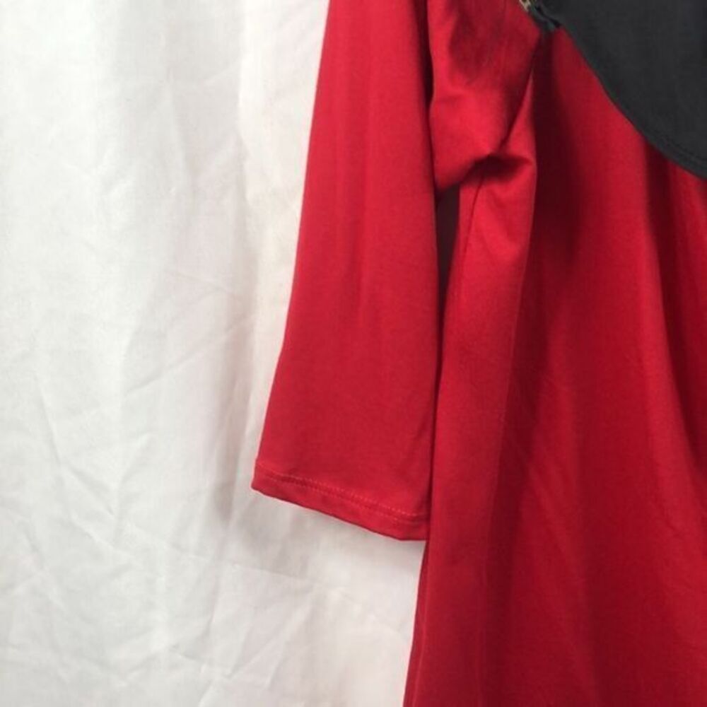 Vintage women Top fashion of NY Red and black blouse size 2X - Picture 5 of 12